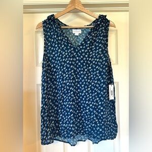 Velvet By Graham & Spenser Catrina Blue Spruce Sleeveless Top